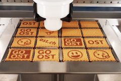printing chocolate on a cookie