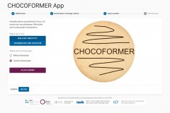 CHOCOFORMER-App user interface with example